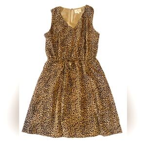 Betsey’s Boutique Shop Leopard Print Dress Women’s Size Large